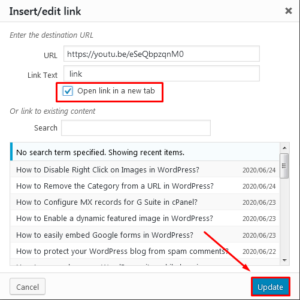 How to use WordPress to open External Links in a new Tab or Window