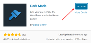 How to use Dark Mode on your WordPress dashboard