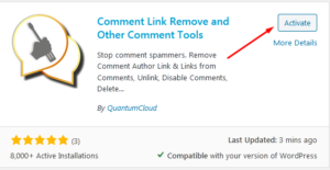 How to stop comment URLs from becoming links in WordPress