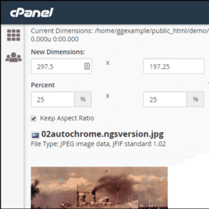 How to Change Image Sizes in cPanel