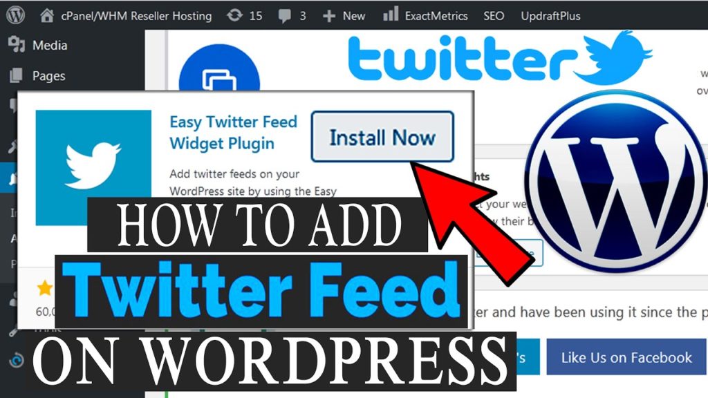 how to add twitter feed in your WordPress site
