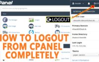 HOW TO LOGOUT FROM CPANEL
