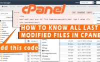 How to know all last modified files in your cPanel
