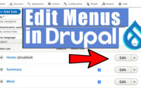 How to Edit/Add Menus in Drupal website