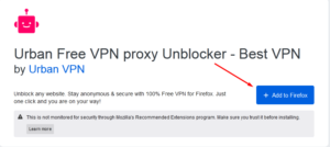 How to use UrbanVPN in Firefox browser