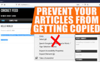 PREVENT COPYING FROM WEBPAGE