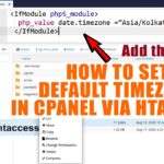 How to set default Timezone via htaccess in cPanel
