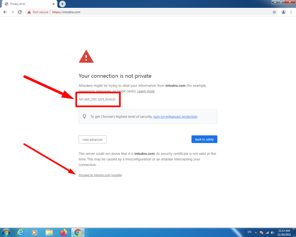 how to solve recent Windows 7 SSL certificate error 