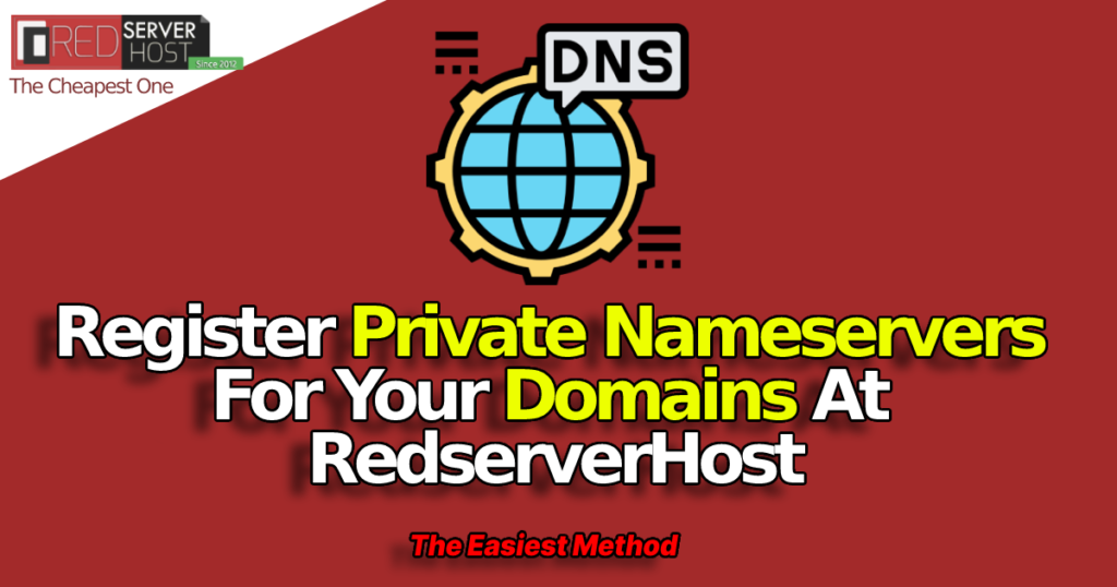 add private nameservers for domains at redserverhost