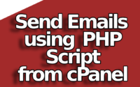 Send emails using php script in cpanel