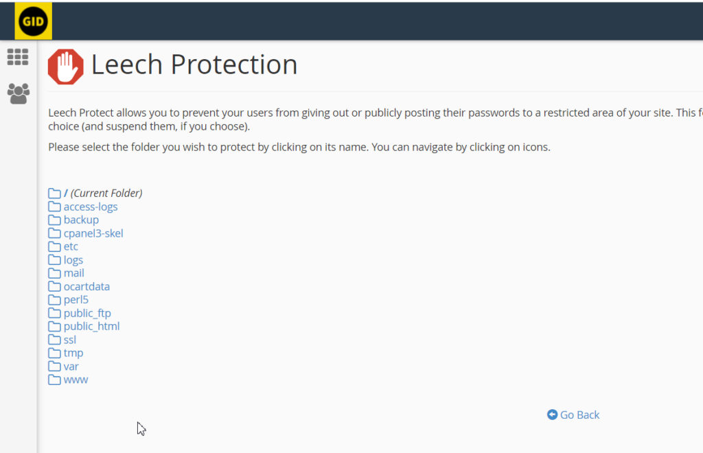 Leech Protection in cPanel