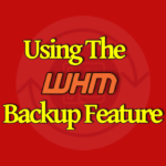 Using Backup Feature in WHM root