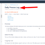 Daily process log documentation