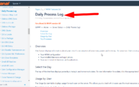 Daily process log documentation