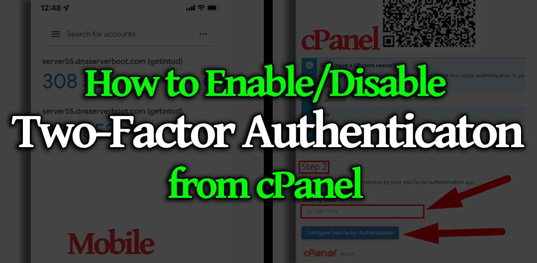 Enable or Disable Two Factor Authentication in cPanel