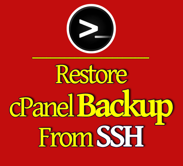 Restore cPanel backup via ssh