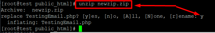 unzip command in Linux