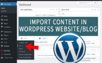 Import Content in WordPress