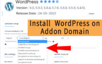 Install WordPress on Addon Domain