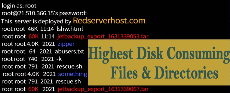 Highest Disk Consuming Files and Directories in Linux